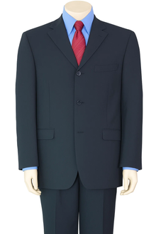 3/4 Buttons Men'S Dress Business Darkest Dark Navy Blue Suit For Men Super Year Round Cheap Priced Business Suits Clearance Sale