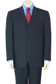 3/4 Buttons Men'S Dress Business Darkest Dark Navy Blue Suit For Men Super Year Round Cheap Priced Business Suits Clearance Sale