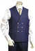 Denim Mens Double Breasted Vest + Denim Jean Blue - Men's Denim 2 piece Set