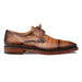 Giovane Fuscus Cap Toe Derby Camel Crocodile Shoes By Mezlan Made In Spain Brand