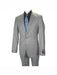 Designer Men's 2 button fully lined slim fit Gray suit