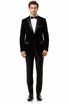 Mens Designer Velvet Tuxedo Jacket in Red