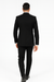 Men's Trimmed Shawl Lapel Blazer Dinner Jacket Black Vested Sport Coat