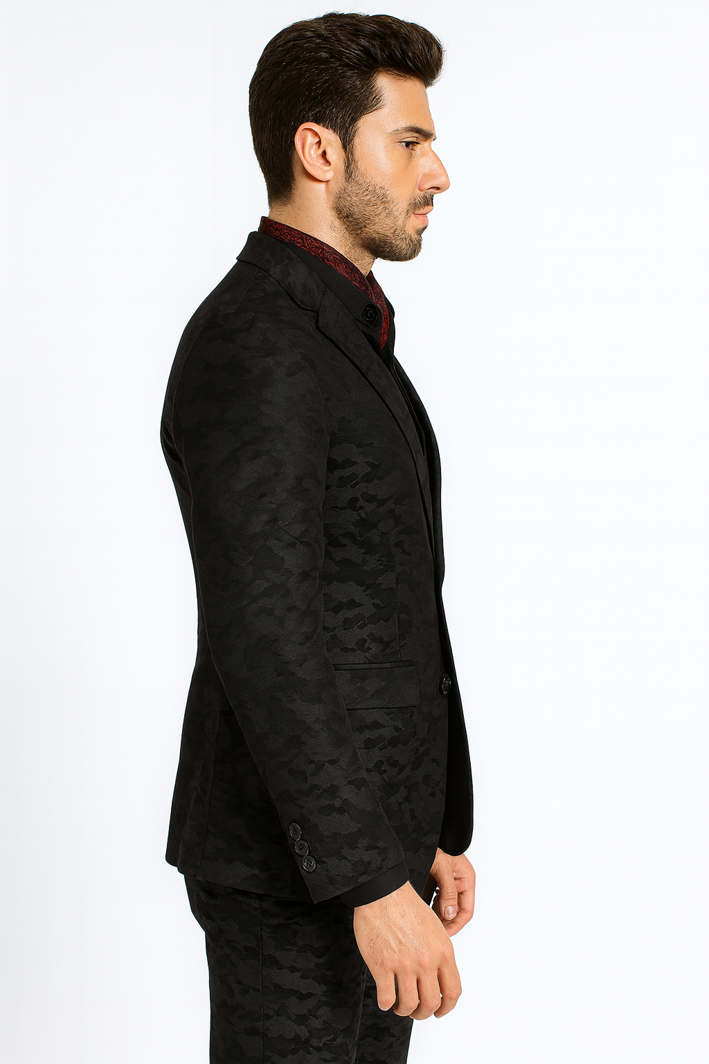 Mens Slim 3 Pieces Black Suit
