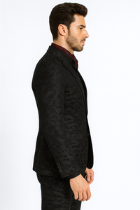 Mens Slim 3 Pieces Black Suit