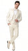 Men’s Champagne Ivory Paisley Dinner Jacket with Bow Tie, Off White Floral Formal Blazer
