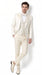 Men’s Champagne Ivory Paisley Dinner Jacket with Bow Tie, Off White Floral Formal Blazer