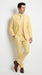 Men’s Yellow Seersucker 3 Piece Suit, 100% Cotton Summer Wedding Dress Suit