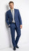Vinci Men’s Blue Double Breasted Glen Plaid 2 Piece Suit, Formal Wedding Business Dress Suit
