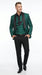 Men’s Hunter Green Textured Pattern Modern Fit Suit with Black Shawl Lapel, Formal Wedding Prom Suit