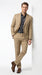 Men’s Khaki Stone 2 Button Business Suit, Regular Classic Fit Clearance Sale Dress Suit