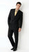Men’s Black Pinstripe Double Breasted Suit, Super 120s Acrylic Rayon Formal Dress Suit