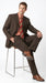 Men’s Chocolate Brown 3 Button Business Suit, Premier Quality Clearance Sale Dress Suit