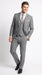 Men’s Charcoal Grey Windowpane Plaid 3 Piece Suit, 2 Button Vested Formal Dress Suit