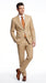 Men’s Bronze Camel Khaki Portly Suit, 2 Button Executive Fit Formal Dress Suit