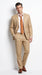 Men’s Bronze Camel Khaki Portly Suit, 2 Button Executive Fit Formal Dress Suit