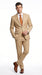 Men’s Bronze Camel Khaki Portly Suit, 2 Button Executive Fit Formal Dress Suit