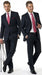 Men’s Black Pinstripe 2 Button Business Suit, Affordable 2 Piece Formal Dress Suit Clearance Sale
