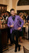 Men’s Purple Paisley Prom Tuxedo Suit, Wedding Floral Jacket with Matching Vest and Pants