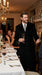 Men’s Black Six Button Fully Lined Overcoat, Long Winter Topcoat for Formal Business Wear