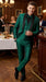 Men’s Emerald Green 3 Piece Tuxedo with Black Satin Shawl Lapel and Matching Vest