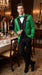 Men’s Emerald Green Tuxedo with Black Shawl Lapel, Black Vest and Pants – Formal 3 Piece Prom Wedding Suit
