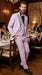 Gray and Pink Prom Tuxedo - Perfect Wedding Suit Vested rhinestone sequin Lapelled