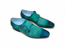 Distress Finished Double Monk Strap Loafer by Carrucci