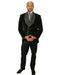 Men’s tone-on-ton design black velvet caldwell smoking jacket