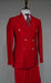 Double Breasted Blazer with Gold Buttons - Red Sport Coat