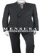 Double Breasted Pinstripe Suits  - Charcoal Gray Pinstripe Color Wool Fabric - Business Suis - Flat Front Pants - Modern Fit - Side Vent