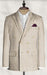 Double Breasted Seersucker Suit - Beige Summer Suit