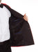 Double Breasted Slim Fit Tuxedos Red with Black Satin Peak Lapel