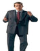 Double Breasted Suit Zippered fly 100%rayon High Quality  Dark Charcoal Gray buttoned Suit