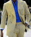Double Breasted Suits - Seersucker Suit - Summer Suit - Yellow