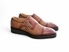Double Monk Strap Burnished Loafer