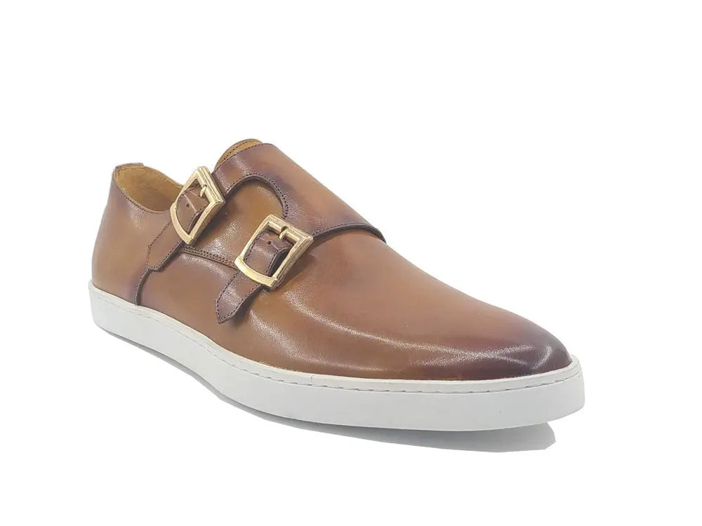 Double Monk Strap Leather Sneaker - Image 9