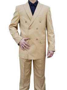 Double breasted Suit Khaki ~ Tan ~ Bronze ~ Camel for 90 days Custom Made Alberto Nardoni Collection