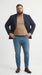 Men’s Double Breasted Navy Blue Pinstripe Blazer – Stripe Sport Coat Jacket