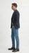 Men’s Double Breasted Navy Blue Pinstripe Blazer – Stripe Sport Coat Jacket
