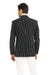 Mens Double Breasted Blazer in Color Black - Pinstripe Sportcoat