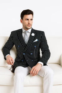  Double Breasted Blazer in Color Black