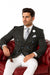 Mens Double Breasted Blazer in Color Black - Pinstripe Sportcoat