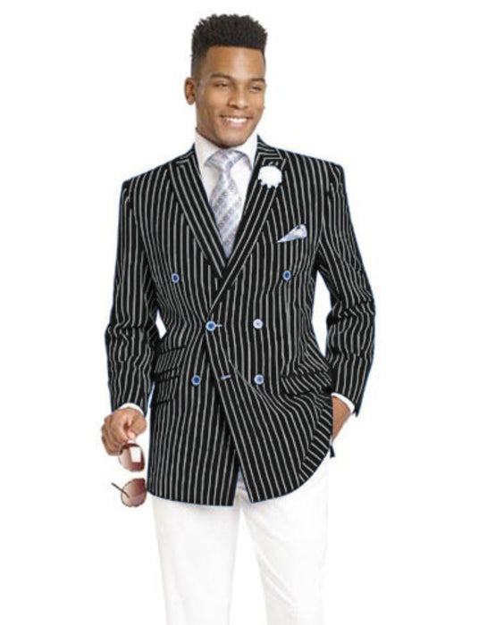  Double Breasted Blazer in Color Black