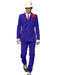 Mens Double Breasted Gangster Pinstripe Six Button Suit in Black - Men's Tuxedo USA