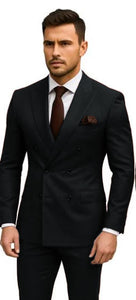 Double Breasted Slim Fit Suit - Burgundy Suit - Tapred Fit Pants - Image 9