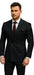 Double Breasted Slim Fit Suit - Burgundy Suit - Tapred Fit Pants