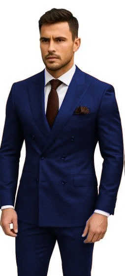 Double Breasted Slim Fit Suit - Burgundy Suit - Tapred Fit Pants - Image 13