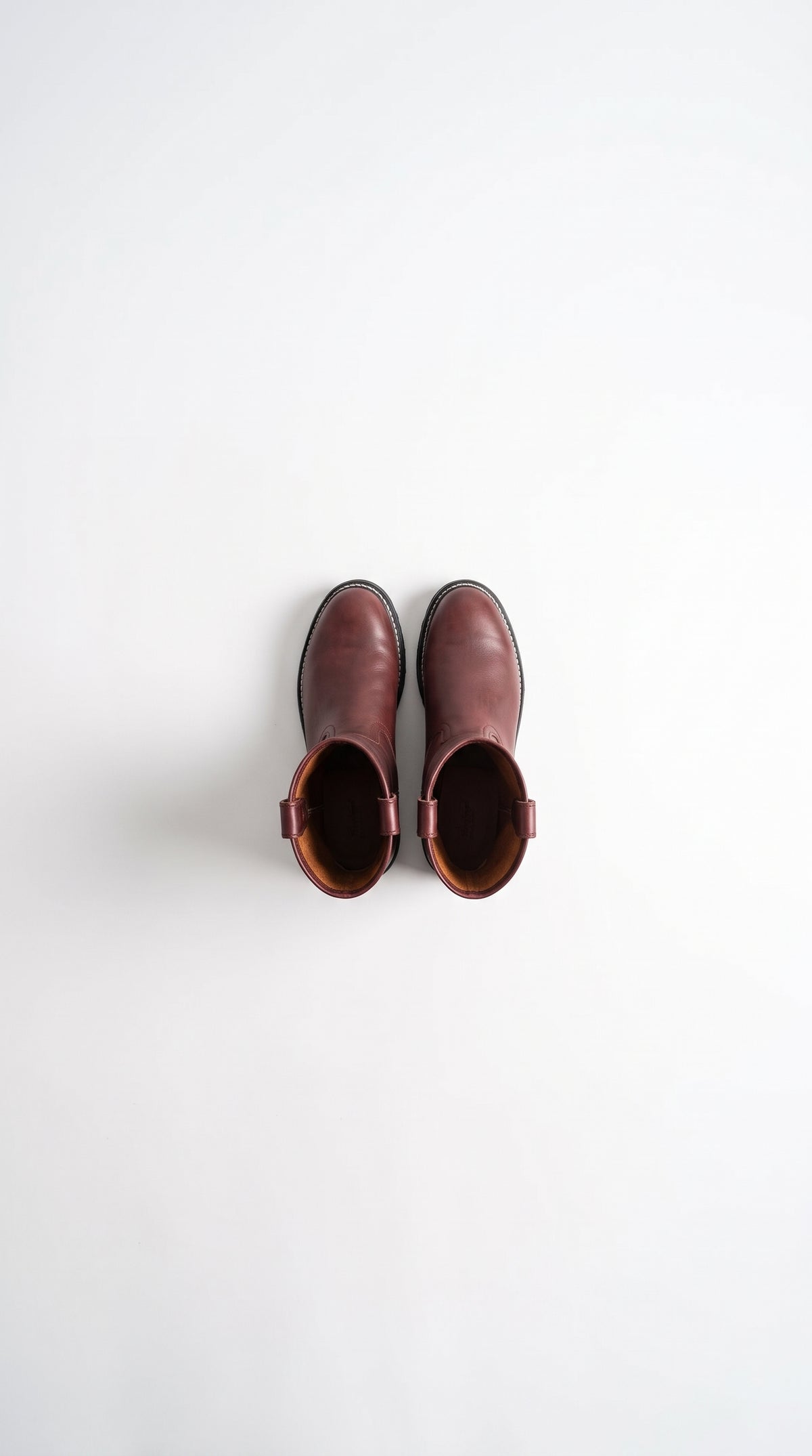 Los Altos Men’s Burgundy Grasso Nappa Leather Work Boots, Pull-On Western Work Boots – Botines Para Hombre