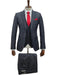 Mens Giovanni Testi Charcoal 3 Piece Suit   – 2 Button Closure, Classic Notch Lapel, Flex Waist Pants